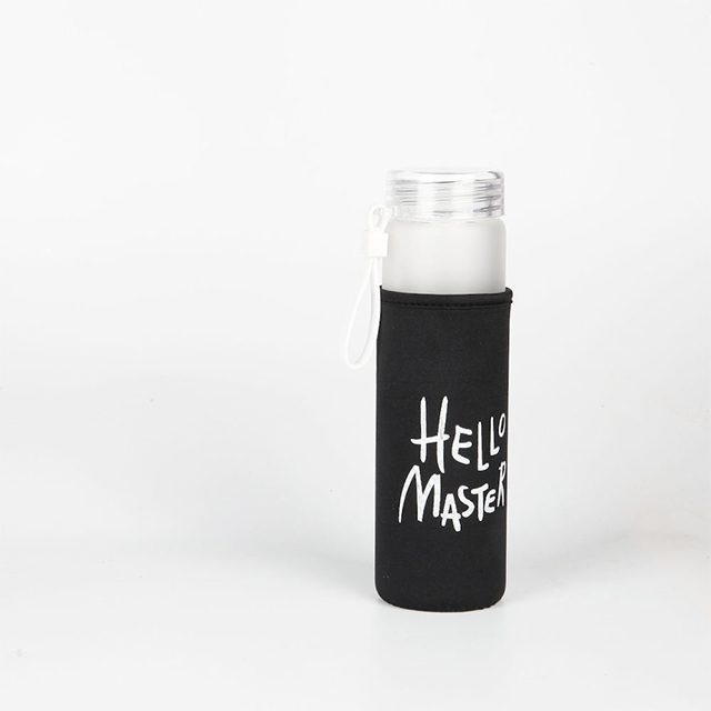 400ml Colorful Glass Water Bottle for Drinking