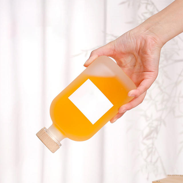 100ml 200ml 250ml Clear Frosted Fruit Wine Beverage Bottle with Cork