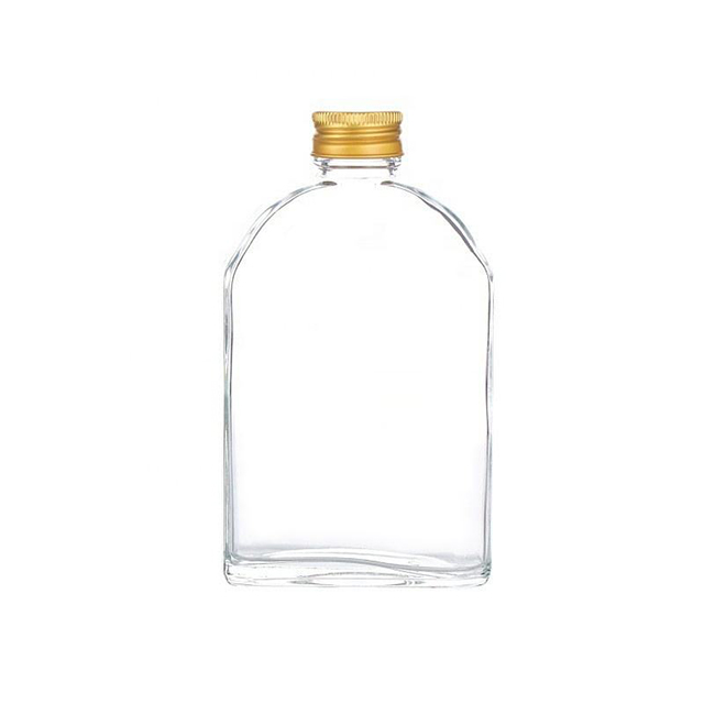 300ml Transparent Glass Soft Fruit Drinks Bottle with Screw Lid
