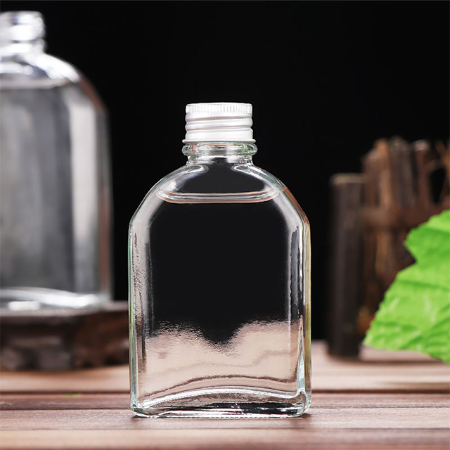 300ml Transparent Glass Soft Fruit Drinks Bottle with Screw Lid