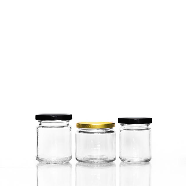 50ml 100ml 120ml Empty Clear Glass Jam Jar with Lid