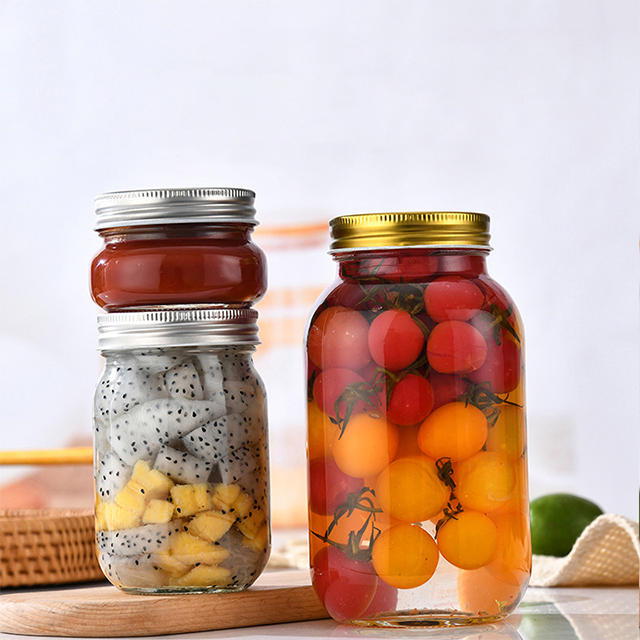 150ml 250ml 380ml 500ml 750ml Thick Round Clear Glass Storage Tank with Aluminum Lid