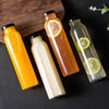 12oz Round Glass Juice Fruit Beverage Bottle With Screw Lid