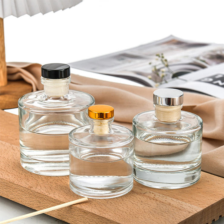 50ml 100ml 120ml 150ml 200ml Transparent Round Cane Volatile Glass Diffuser