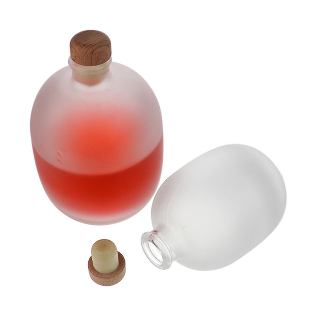 Transparent Flint Whisky Vodka Tequila Glass Liquor Bottle With Sealed Lid
