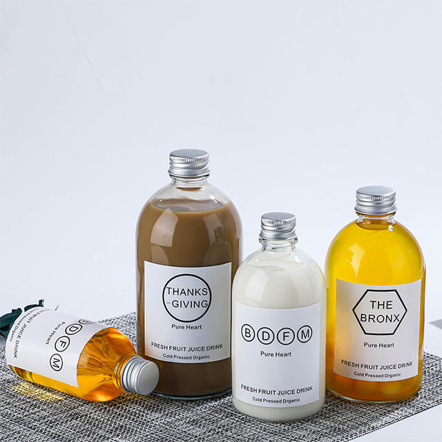 150ml 280ml 350ml Frosted Transparent Coffee Enzyme Milk Tea Juice Beverage Bottle with Aluminum Cap
