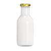 250ml Round Glass Milk Drink Juice Bottle with Lid
