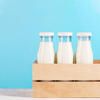 4oz 8oz 16oz Round Clear Glass Bottle for Water Juice Milk Coffee