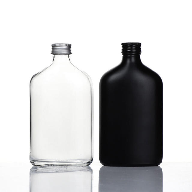 50ml 100ml 200ml 250ml 350ml 500ml Square Flat Glass Juice Bottles with Screw Lid